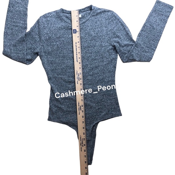 Madewell Heather Gray Crewneck Thong Bodysuit - Picture 11 of 12